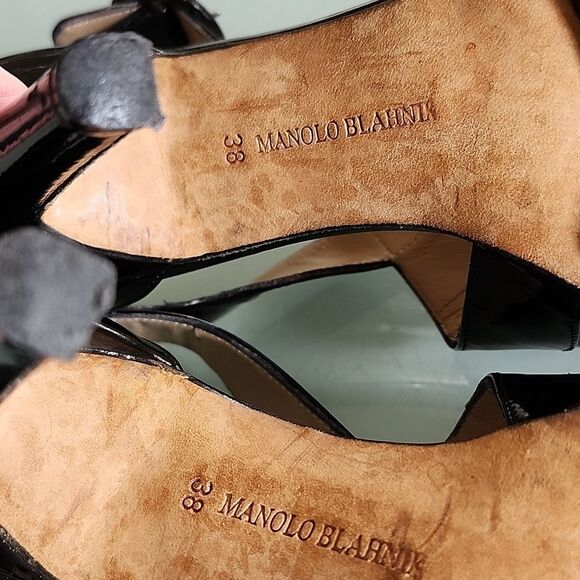 Manolo Blahnik Patent Leather Heels - Picture 7 of 8